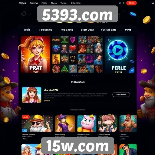 Experiência do usuário no site de jogos 5393.com